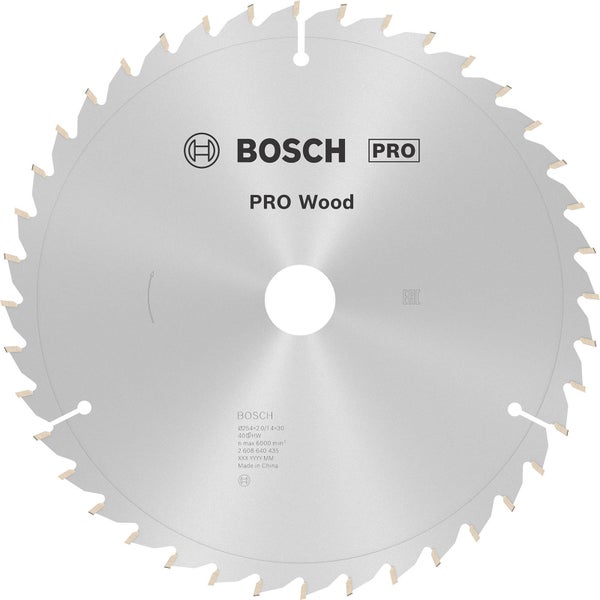 Bosch PRO Wood Kreissägeblatt 254 x 2 x 30 mm - 2608640435