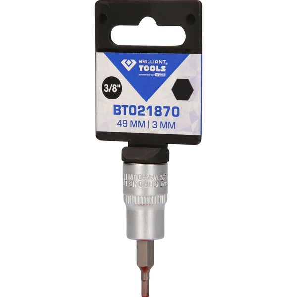 BRILLIANT TOOLS 3/8 Innensechskant Bit-Stecknuss 3 mm - BT021870