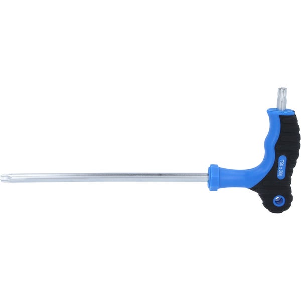 BRILLIANT TOOLS T-Griff-Torx® mit Stirnlochbohrung-Winkelstiftschlüssel T45 x 200 mm - BT041018