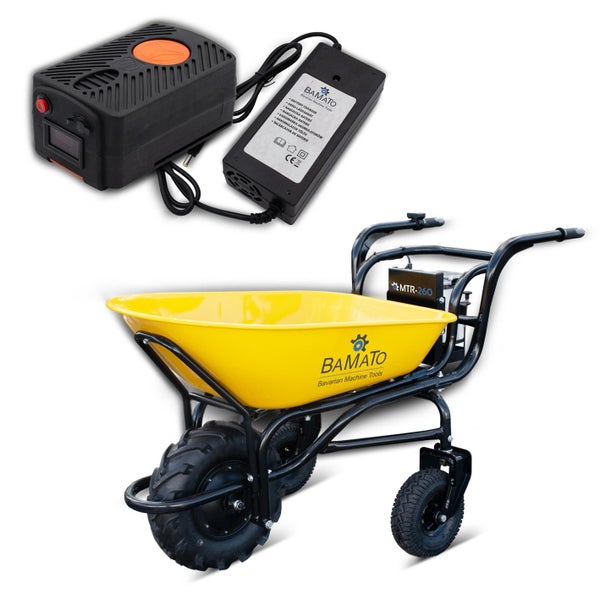 BAMATO MTR-260 Elektrische Schubkarre mit 40V Lithium-Ionen Akku