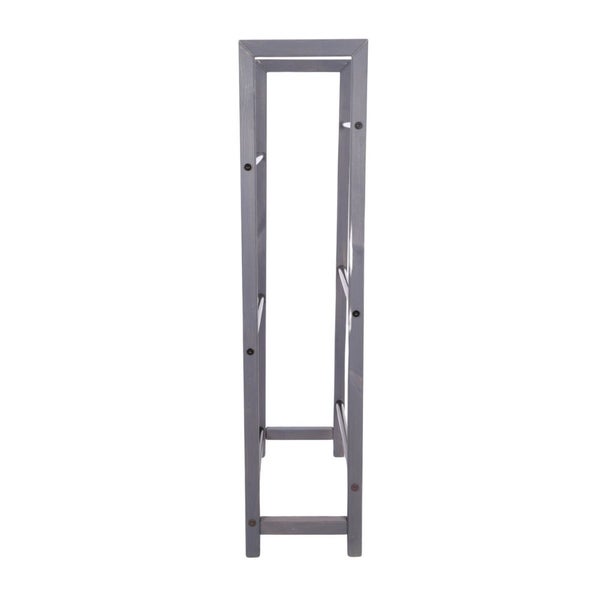 PROREGAL Getränkekistenregal HUNSRÜCK HxBxT 138x82x32cm 6 Kisten auf 3 Ebenen Massives Kiefernholz Grau geölt