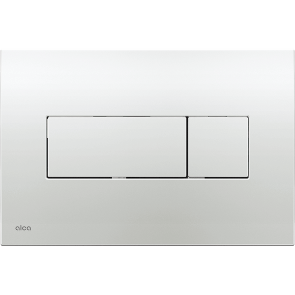 Alca Betätigungsplatte für WC-Spülung in Weiß mit Zwei-Mengen-Spülung.