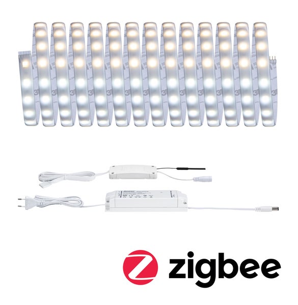 LED-Streifen mit Netzteil und Zigbee Logo