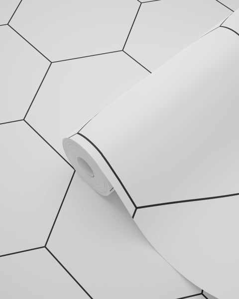 Tapetenrolle mit Sechseckmuster