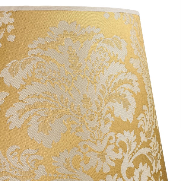 Nahaufnahme eines Lampenschirms mit floralem Muster