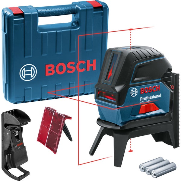 Bosch Professional GCL 2-15 Linienlaser mit Zubehör und Transportkoffer