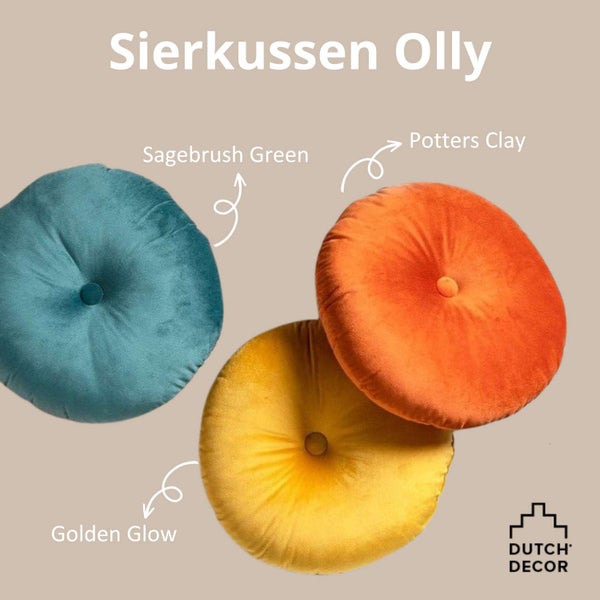 OLLY - Dekokissen Samt Sagebrush Green 40 cm