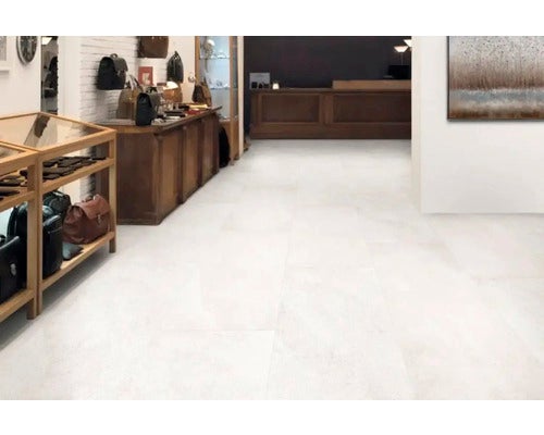 Wand- und Bodenfliese white 60x120 cm matt rektifiziert