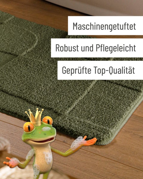Badematte, maschinengetuftet, robust und pflegeleicht, geprüfte Top-Qualität.