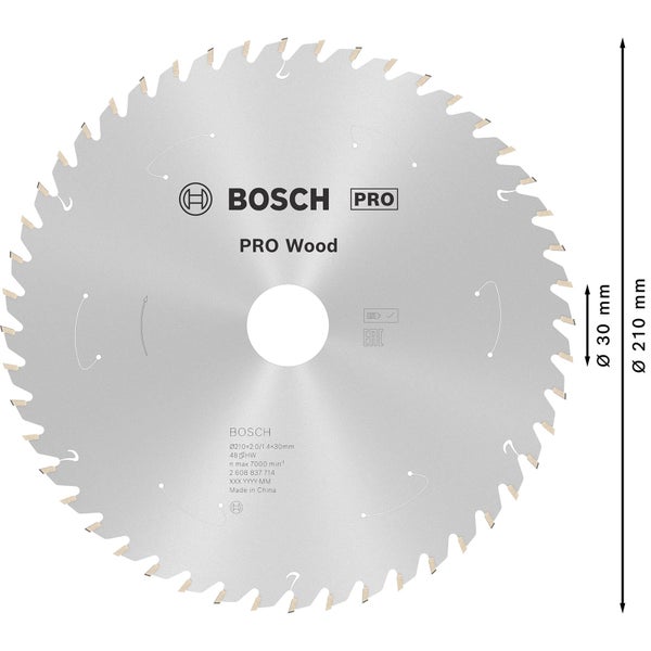 Bosch Pro Holzsägeblatt mit 210 Millimeter Durchmesser