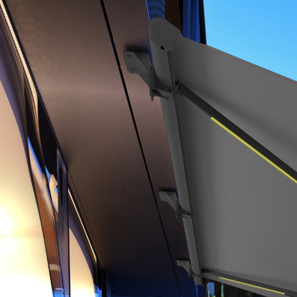 Home Deluxe - Deckenhalterung ERA für Markisen - 3 Stück, Farbe: Anthrazit, inkl. Dübel I Terrassenüberdachung Sonnenschutz Windschutz