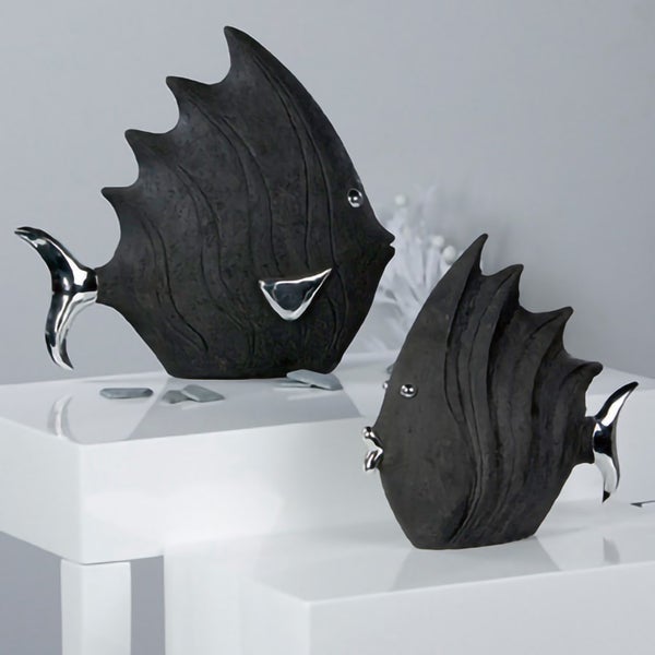 Figur GILDE Dekoration Höhe 33cm Breite 36cm schwarz Kunstharz