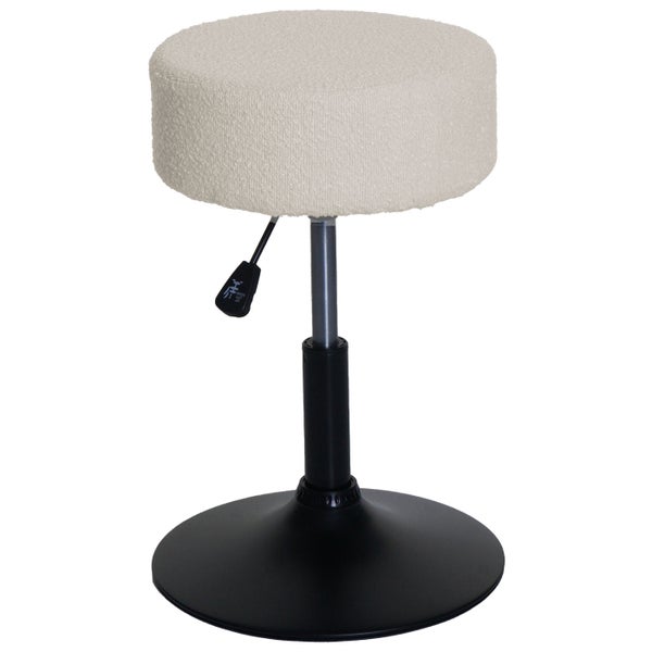 Höhenverstellbarer Hocker mit rundem Sitz und Fuß