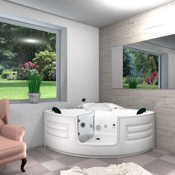 Whirlpool Badewanne Wanne W70H-TH-SC 150x150cm mit Tür