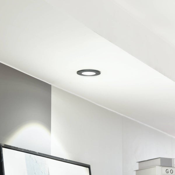 Arcchio LED Einbaustrahler Lirin (Modern) in Schwarz aus Aluminium (1 flammig, ) - HV-Einbaustrahler Einbauleuchte Wohnzimmerleuchte