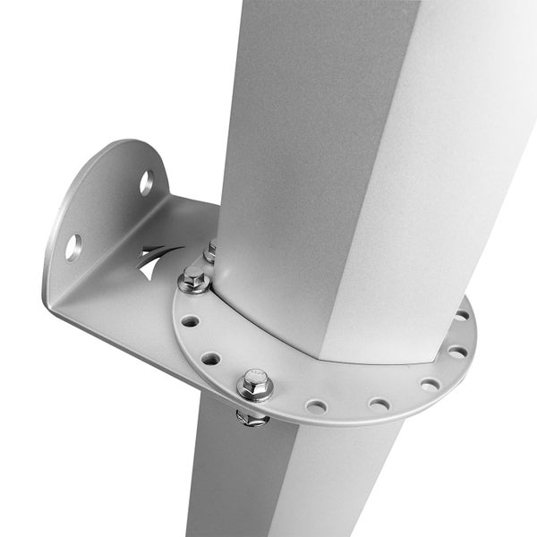 Sonnensegelmast Alu Simple Silber 290 cm Mit Wandhalterung – 2 Schienen, höhenverstellbar, Aluminium – Maanta®
