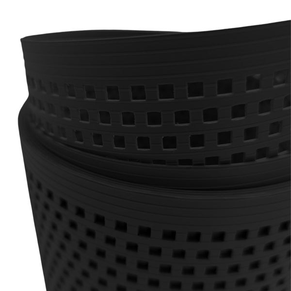 Nahaufnahme einer perforierten Drainagebahnrolle