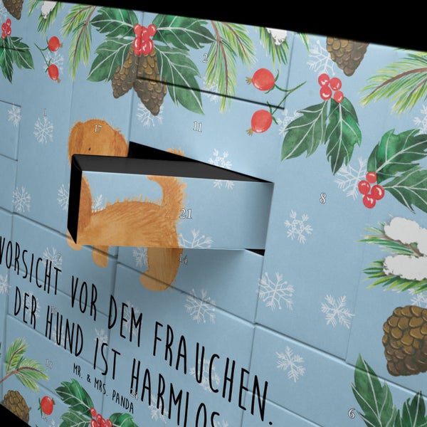 Mr. & Mrs. Panda Befüllbarer Adventskalender Hund Flauschig - Blau Pastell