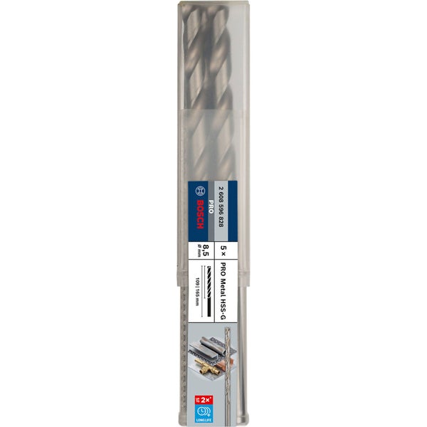 Bosch PRO Metal HSS-G Spiralbohrer 8,5 x 109 x 165 mm - 2608596828