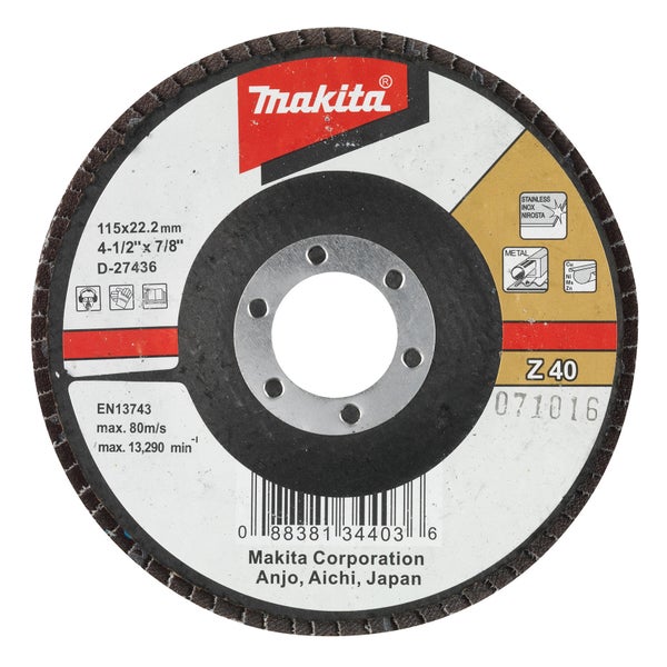 Makita Fächerschleifscheibe 115 mm Z40 - D-27436