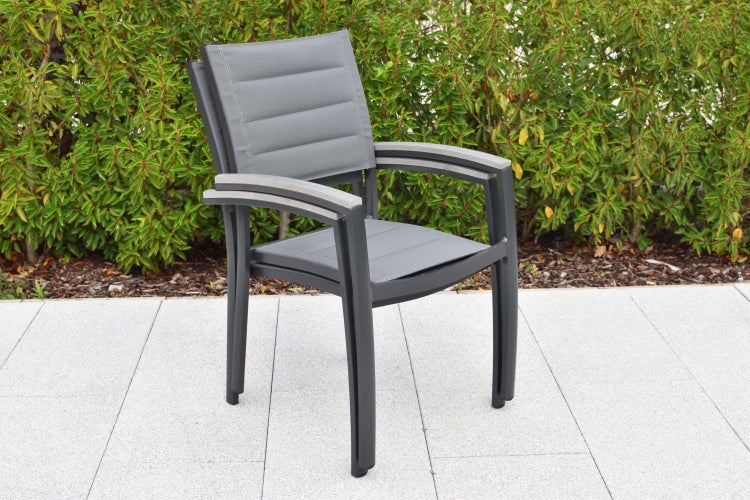 Gartensessel mit Armlehne und Textilbezug