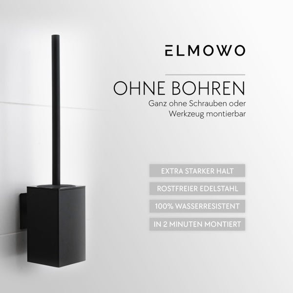 Elmowo wandmontierte Toilettenbürstenhalterung aus Edelstahl zur Montage ohne Bohren