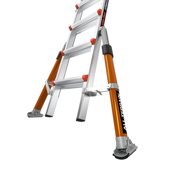 Little Giant All Terrain Gelenk-Mehrzweckleiter aus Aluminium mit verstellbaren Beinen für unebene Untergründe