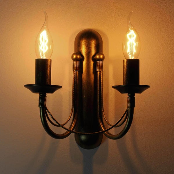 Wandleuchte mit zwei Leuchten im Vintage-Stil