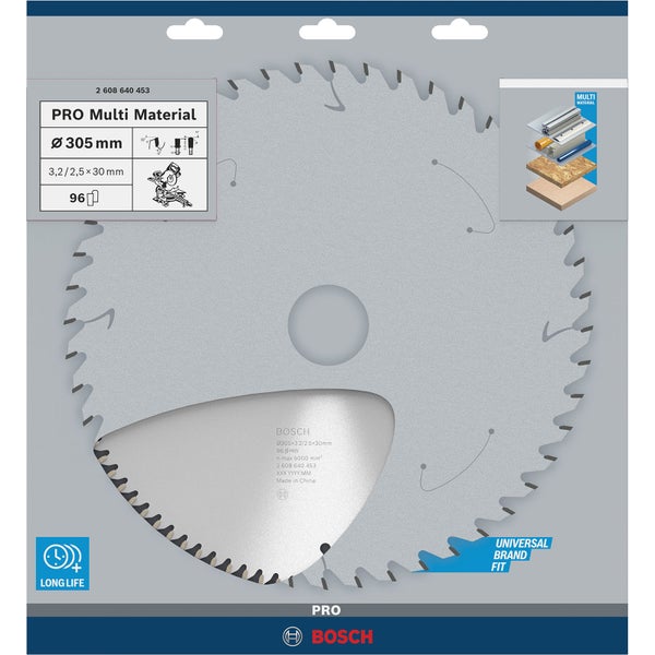 Bosch PRO Multi Material Kreissägeblatt 305 x 3,2 x 30 mm - 2608640453