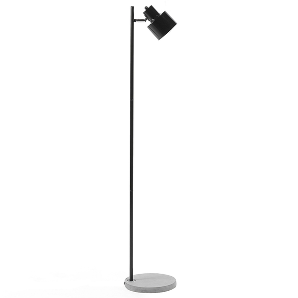 Stehlampe CORBONES verstellbar Metall Schwarz