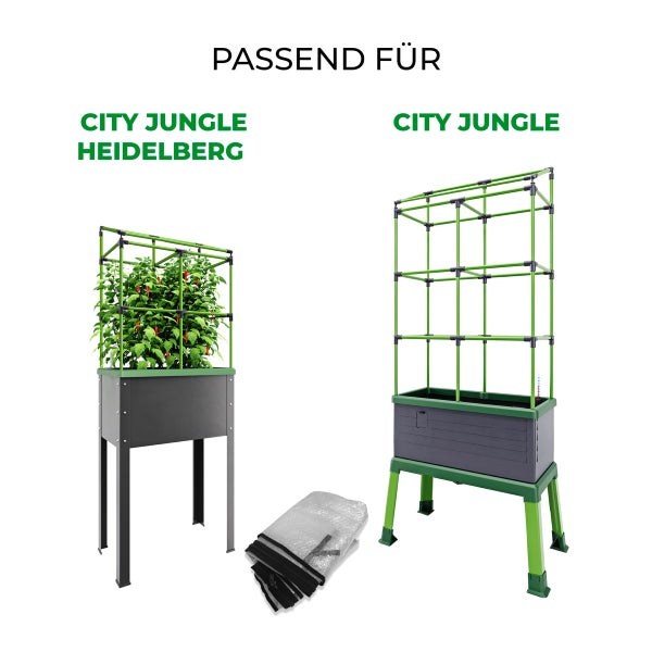 Gewächshausfolie passend für City Jungle Heidelberg und City Jungle Hochbeete mit Rankhilfe.
