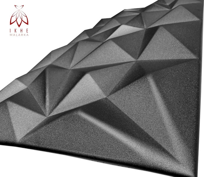 Polystyrol XPS Styropor 3D Paneelen Deckenpaneelen Dekoren 100x50cm 3mm stärke Brillant Schwarz