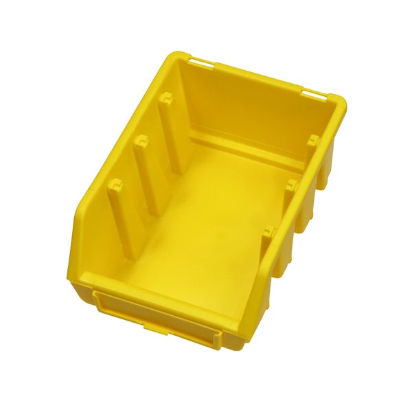 PROREGAL Sichtlagerbox 2 | HxBxT 7,5x11,6x16,1cm | Polypropylen | Gelb