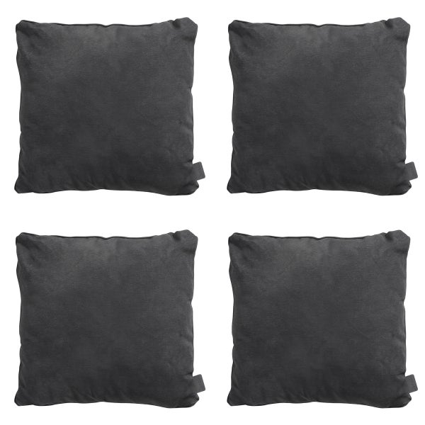 Dekokissen Panama schwarz - ca. 60x60 cm - 4er-Set