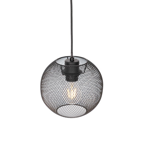 Pendelleuchte mit kugelförmigem Drahtgeflecht
