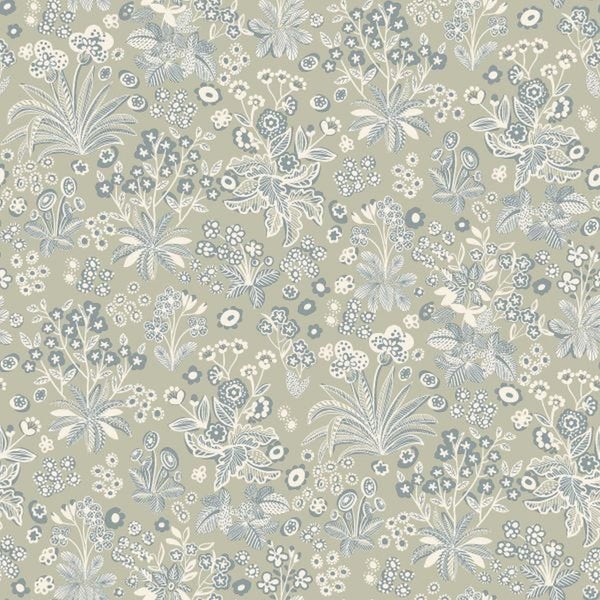 Borastapeter Tapete Blumen Grün - 53 cm x 10.05 m - 662579