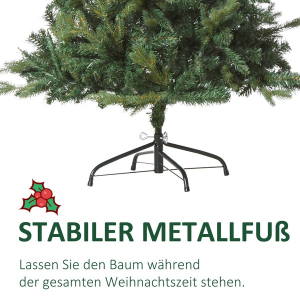 HOMCOM Weihnachtsbaum, Ø95 x 150H cm, PVC, Grün
