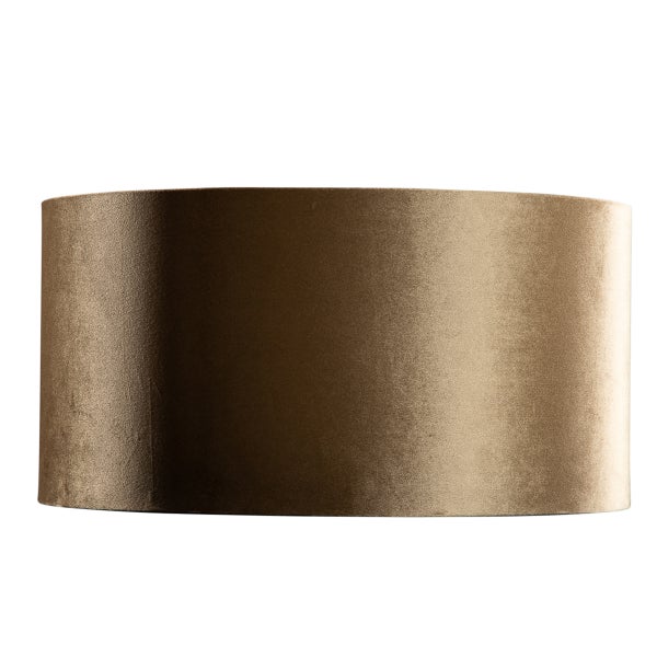 Samtlampenschirm Bronze mit goldener Innenseite 50/50/25