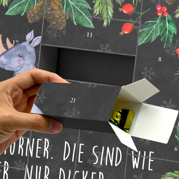 Mr. & Mrs. Panda Befüllbarer Adventskalender Einhorn Nashorn - Schwarz