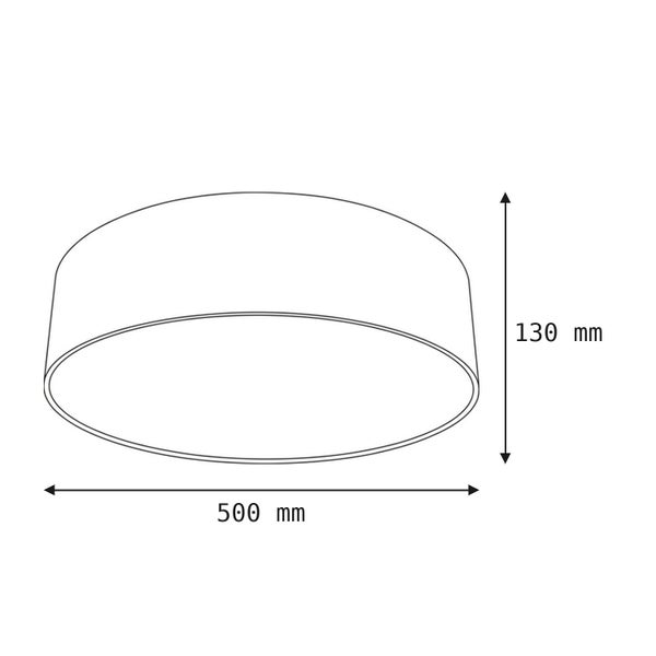 Deckenlampe Metall rund Ø 50 cm Grau E27 3-flammig Modern Deckenleuchte