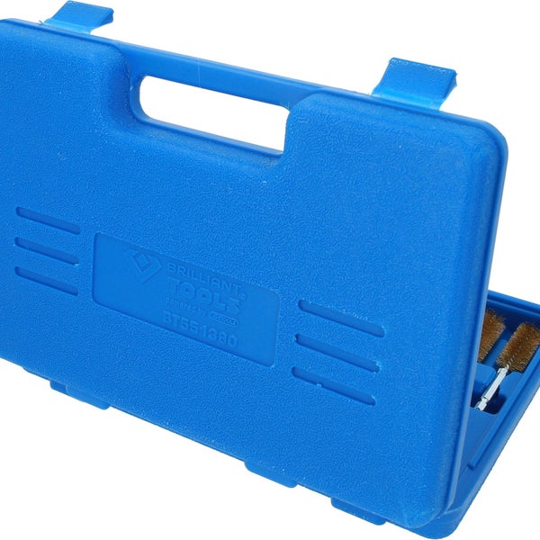 Bürsten Set in blauem Koffer, 14-teilig