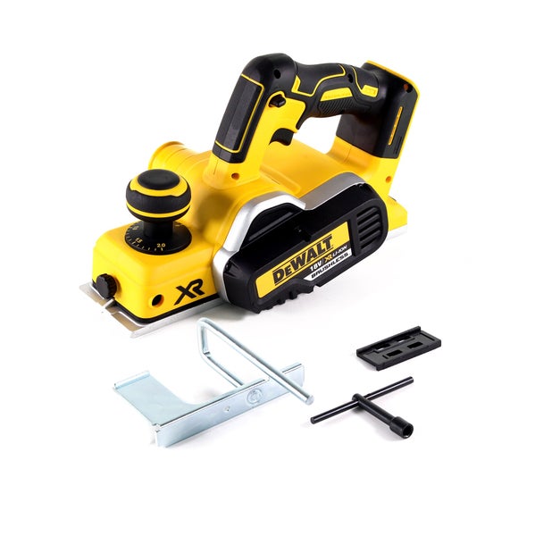 DeWalt Akku Hobel 18 Volt XR Brushless mit Zubehör inklusive Parallelanschlag und Montagewerkzeug