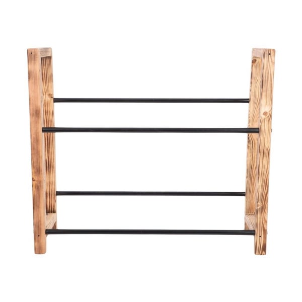 PROREGAL Getränkekistenregal HUNSRÜCK HxBxT 95x112x32cm 6 Kisten auf 2 Ebenen Massives Kiefernholz Gebrannt