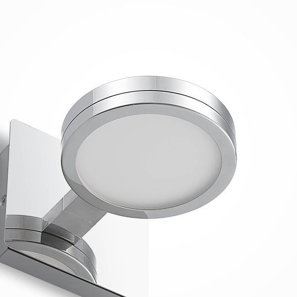 Lindby Wandleuchte, Wandlampe Bad Skrolla (spritzwassergeschützt (Modern) in Chrom aus Metall (1 flammig GX53 ) - Wandleuchten Spiegelleuchte Badezimmer Wandbeleuchtung Badezimmerleuchte