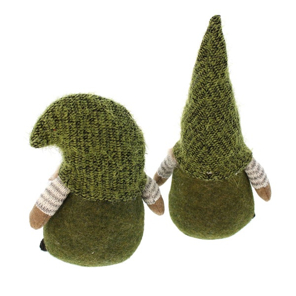 FRANK FLECHTWAREN | Wichtel Green Bottom, 2er Set, FILZ, ca. Höhe 20 cm, 27 cm