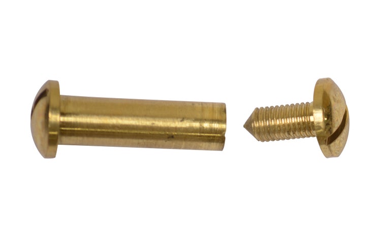 Ersatzteile Teakmöbel Ersatzschraube Messing Hülsenschraube 41-mm 2-teilig