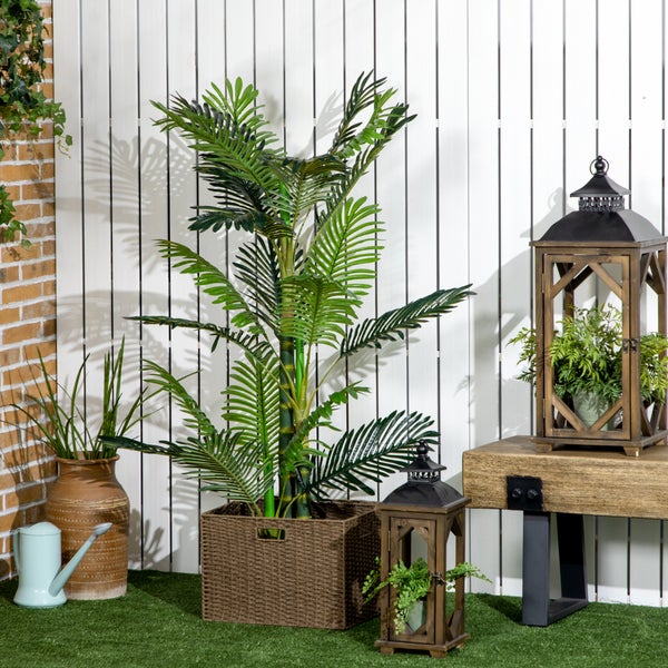 HOMCOM, Künstliche Pflanzen, Zimmerpflanze, 19,5L x 19,5B x 150H cm, PEVA, Grün