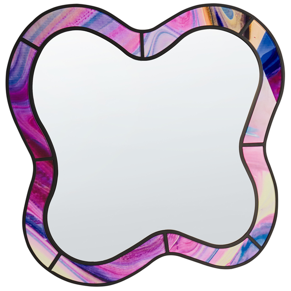 Dekorativer Spiegel mit einem Rahmen im Mosaik-Stil