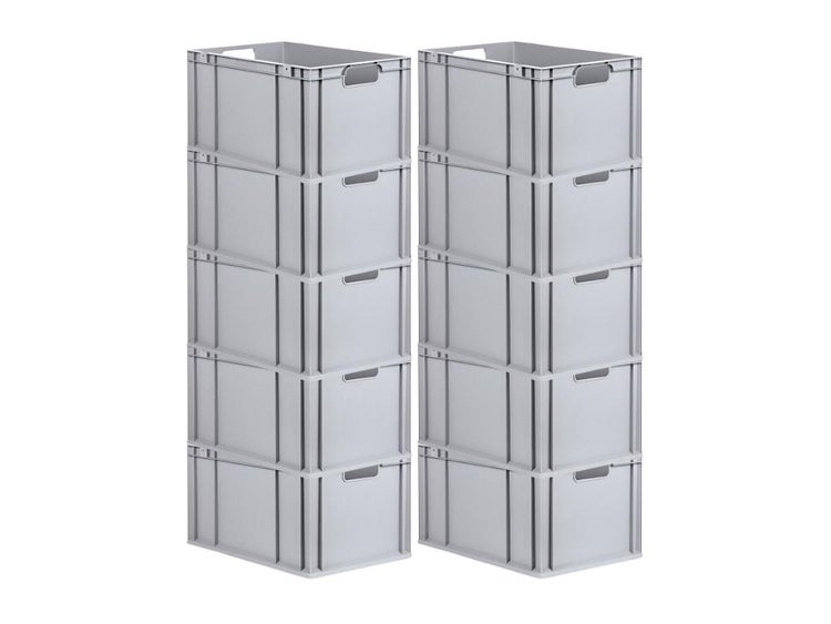 PROREGAL Eurobox Nextgen Economy Griffe Offen HxBxT 32 x 40 x 60 cm 65 Liter Eurobehälter Transportbox Transportbehälter Stapelbehälter