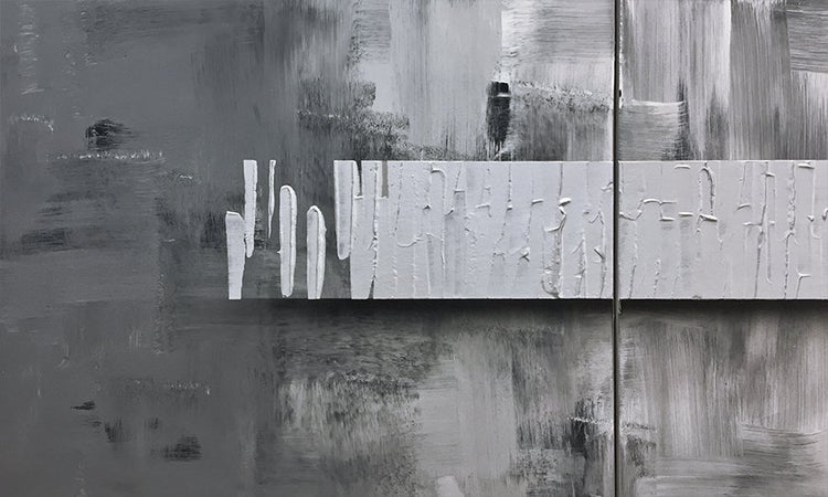 Das Wohnzimmerbild -Clear View- 180x50x2 cm handgemaltes Unikat
